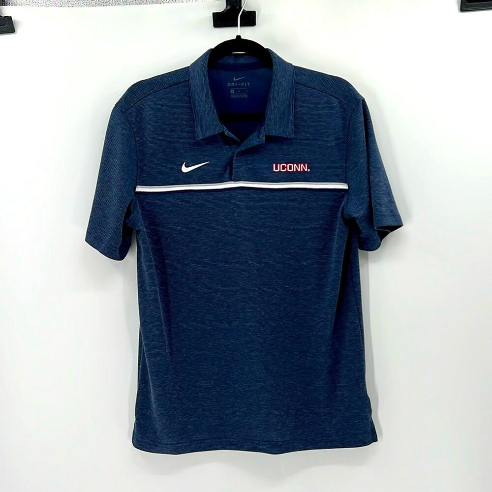 Nike UCONN Huskies On Field Performance Polo - Navy/White - Medium